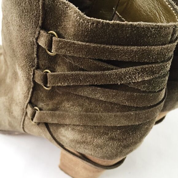 Michael Shannon Green Suede Ankle Boot straps 8.5 - Picture 4 of 6